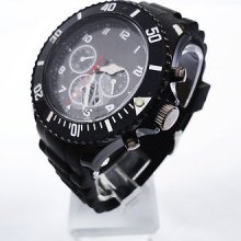 Versicolor Rubber Silicone Unisex Jelly Wrist Quartz Watch With Calendar