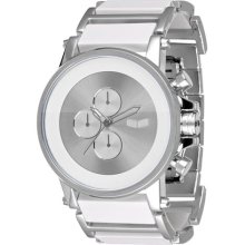 Vestal Mens Plexi Acetate Stainless Watch - White Bracelet - Whit ...