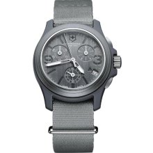 Victorinox 241532 Watch Original Mens - Grey Dial Stainless Steel Case Quartz Movement