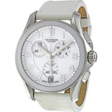 Victorinox Swiss Army Classic Chronograph White Dial White Strap Mens Watch