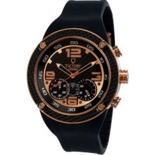 Victory Instruments V-team Rose Gold Silicone Round Analog Chrono Watch 4002-rg Victory Instruments V-team Rose Gold Silicone Round Analog Chrono Watch 4002-rg