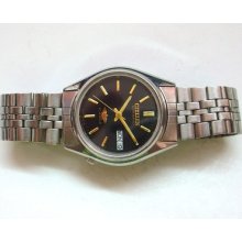 Vintage Citizen 8200a Automatic Watch With Bracelet 4 O'clock Crown