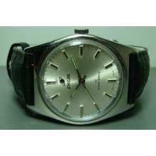 Vintage Enicar Winding Star Jewels Swiss Mens Silver Wrist Watch F275 Old Used