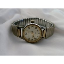 Vintage Ever Swiss 17J Ladies Working Manual Watch. Stainless Steel Band.