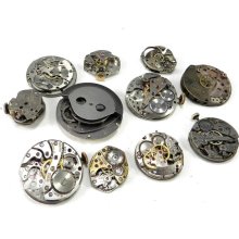 Vintage Mechanical Watch Parts Movements Lot Silver Steampunk Supplies Watch Parts DIY Steampunk Jewelry Supply - 151