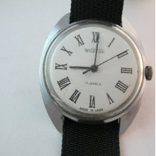 Vintage mens watch Vostok. Russian wristwatch Wostok of USSR 1980-s