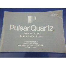 Vintage Pulsar Quartz Digital Watch Instructions Booklet 1980s Cal Y799