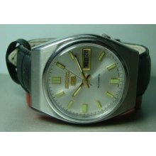 Vintage Seiko Automatic Day Date Mens 414243 Wrist Watch Old Used Y313 Silver