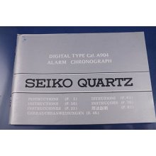 Vintage Seiko Lcd Digital Watch Instructions Booklet Circa 1988 Cal A904