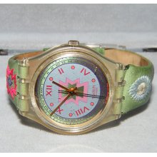 Vintage Spring Summer 1992 Swatch Swiss Swatch Cuzco GK154 Watch