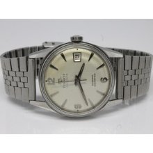 Vintage Tissot Visodate Automatic Seastar W Date Mens Stainless Wrist Watch Nice