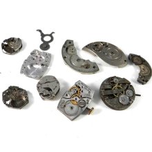 Vintage Watch Parts Movements Lot Silver Steampunk Supplies Watch Parts DIY Steampunk Jewelry Supply - 213