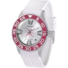 Vuarnet Womens H2O Lady Stainless Watch - White Rubber Strap - Silver Dial - VUAV35.009
