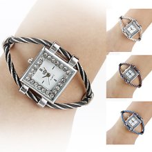 Watchcase Women's Silver Style Steel Analog Quartz Bracelet Watch (Assorted Colors)