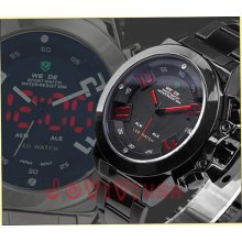 Weide Men's Digital Analog & Digital Led Quartz Multifunction Sport Wrist Watch