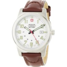 Wenger Swiss Military 72900 Men'S 72900 Classic Field White Dial Brown Leather Military Watch