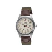 Wenger Swiss Military 72901 Men'S 72901 Classic Field White Dial Canvas Leather Military Watch