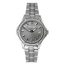 Wenger Women's 70237 Standard Issue Grey Sunray Dial Steel Bracelet Watch