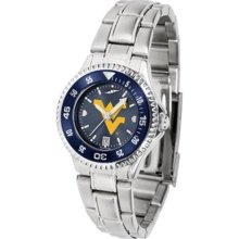 West Virginia Mountaineers WVU NCAA Womens Steel Anochrome Watch ...