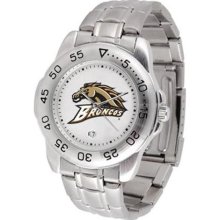 Western Michigan University Men's Stainless Steel Logo Watch