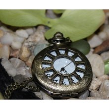 wheel open long unisex pocket watch necklac