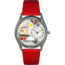 Whimsical Watches Women's S0440004 Quilting Red Leather