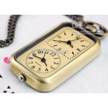 Wholesale-retro Digital Pocket Watch Necklace Watches Dual Movement