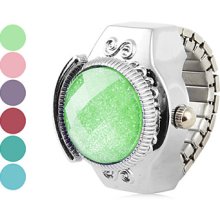 Women's Half Circle Alloy Analog Quartz Ring Watch (Assorted Colors)