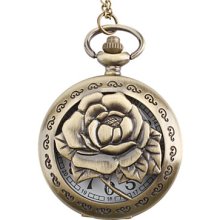 Women's Rose Alloy Analog Quartz Pocket Watch (Bronze)