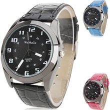 Women's Stylish PU Analog Quartz Wrist Watch (Assorted Colors)