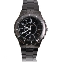 1 Pack Men's Fashion Zinc-aluminum Alloy Watch Black