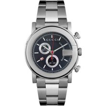 100% Authentic Gucci Watch ~ Men's 101 Series Chronograph Stainless Steel - Gray - Stainless Steel