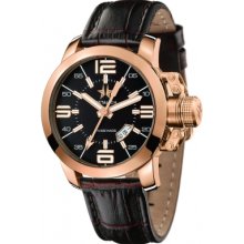 1340.47 Metal CH Mens Initial Gold Brown Watch