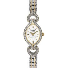 45L96 Caravelle Watch - Ladies Crystal Collection in Steel Two Tone