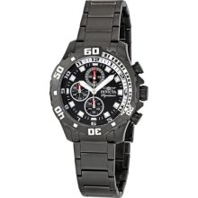 7335 Mens Invicta Chrono Black Steel Watch