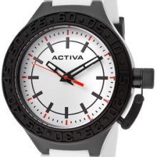 Activa Watches Men's White Dial White Polyurethane White Polyurethane