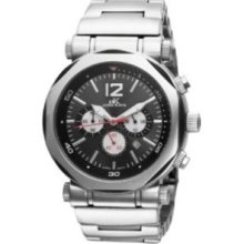 Adee Kaye Mens AK8921-M BLK Chain Sport Collection Chronograph