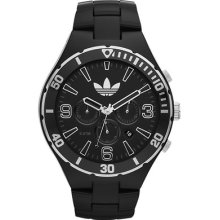 Adidas Men's Melbourne Adh2741 Black Rubber Black Dial Quartz Watch