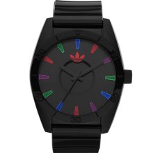 adidas Originals 'Santiago' Polyurethane Strap Watch Black/ Multi