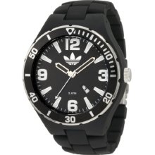 Adidas Unisex Melbourne Adh2603 Black Plastic Quartz Watch With Black Dial