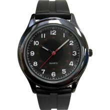 ADVANCE WATCH COMPANY LTD. White Dial Watch with Black Band - ADVANCE