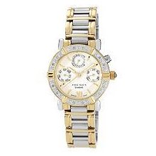 AK by Anne Klein Women's Diamond Accented Multi-Function Two-Tone Watch