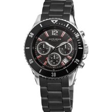Akribos XXIV Men's Chronograph Polyurethane Bracelet Divers Watch (Black)
