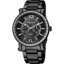 Akribos XXIV Men's Stainless Steel Swiss Diamond Watch