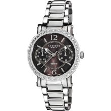 Akribos XXIV Women's Diamond Swiss Steel Day/ Date Watch