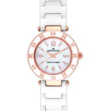 Anne Klein Round Ceramic Bracelet Watch