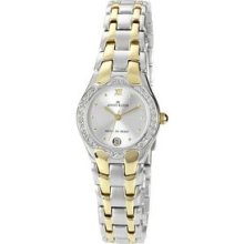 Anne Klein Women`s 2 Tone Swarovski Crystal Accented Watch