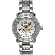 Aqua Master Men's 96 Model Diamond Watch with Leaf Dial