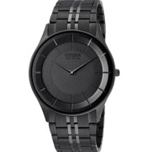 AR3015-61E (AR3015-53E) - Citizen Eco-Drive Sapphire Black Ion Ultra Slim Stiletto Japan Watch