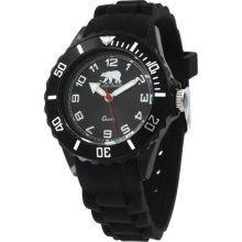 Arctic Black F Ladies Watch Quartz Analogue Black Dial Black Silicone Strap